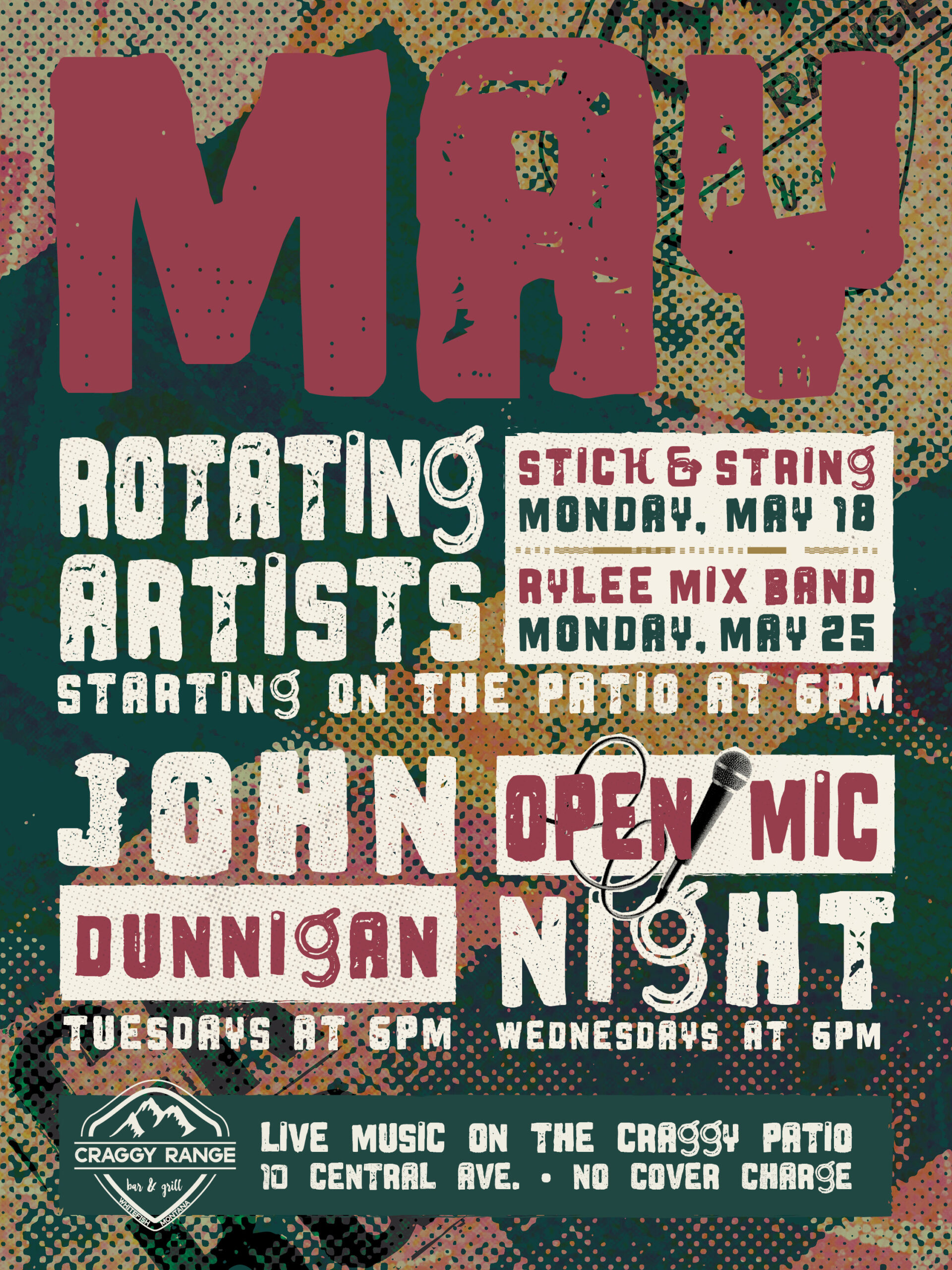 Live music in May at Craggy